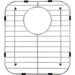 Kitchen Sink Bottom Grid Protector Stainless Steel 13.1 x 11.6 inch Rear Drain